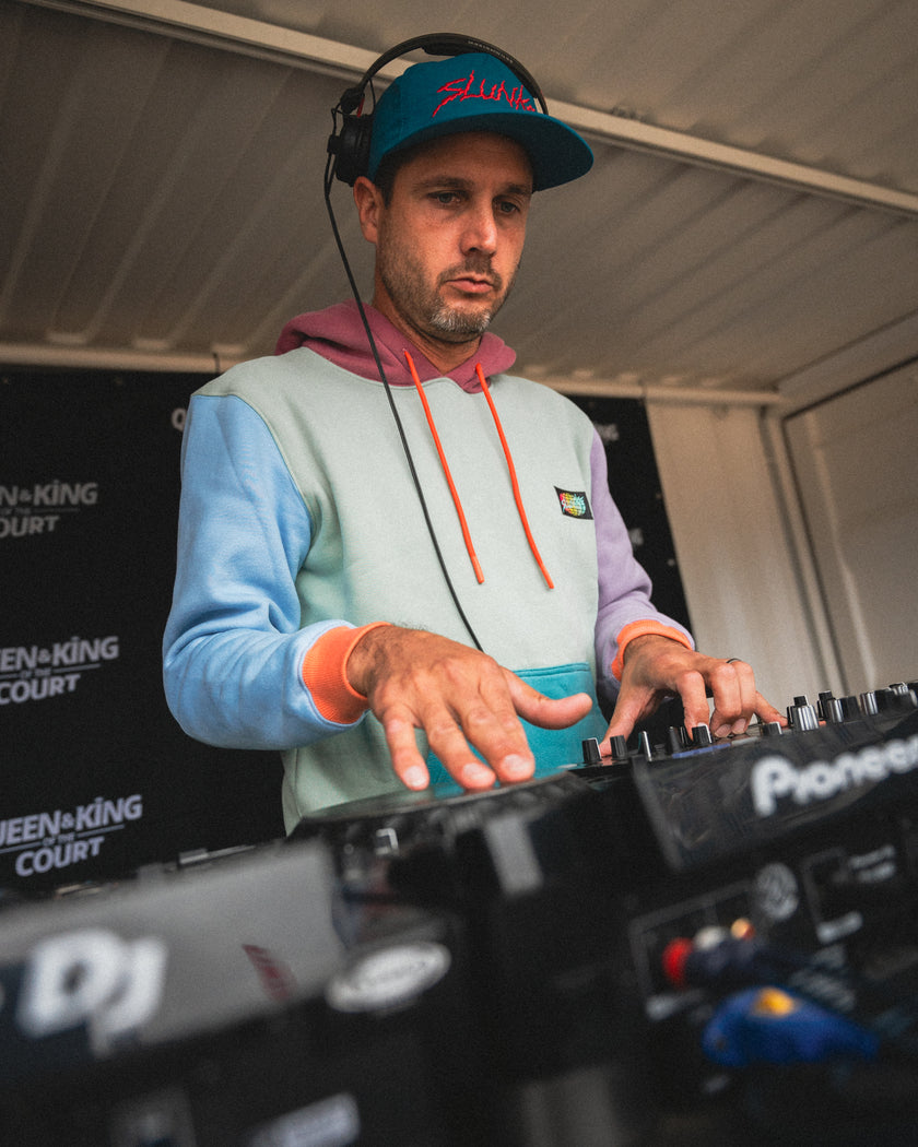 Slunks color block hoodie